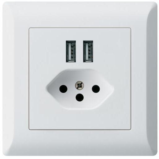 USB-Ladesteckdose kallysto.line UP 2-fach mit T13