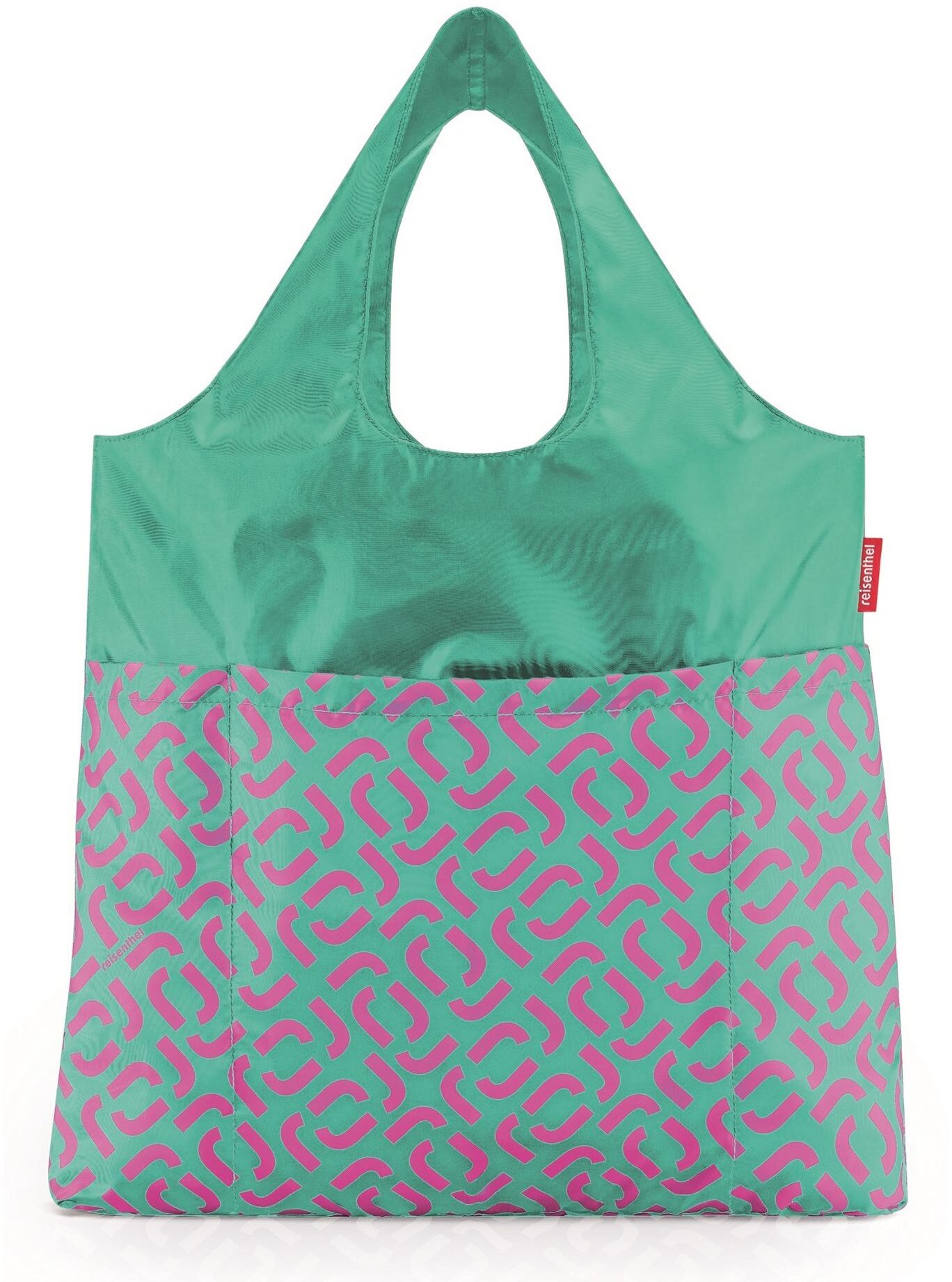 Tasche Mini Maxi Shopper Plus Signature Spectra Grün/Pink